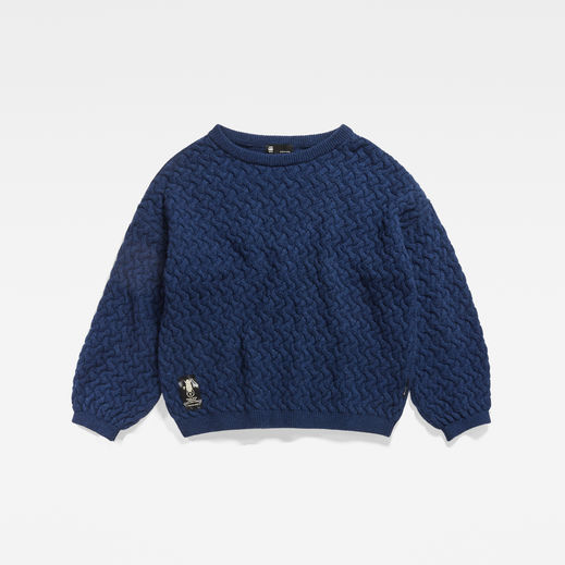 Chunky Loose Boat Knitted Sweater | ミディアムブルー | G-Star RAW® JP